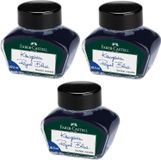 Faber-Castell Glas d'encre pour instruments d'écriture bleu roi - Set de 3