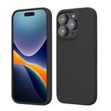 kwmobile Case voor iPhone 15 Pro - Slank TPU-Hoesje met Zachte Afwerking - In mat zwart