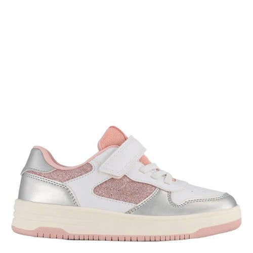 Graceland Zilver/Lichtroze Leren Sneakers