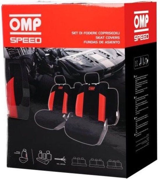 OMP Speed Universeel Zittinghoezen Set (11 stuks) - Zwart - Kunststof