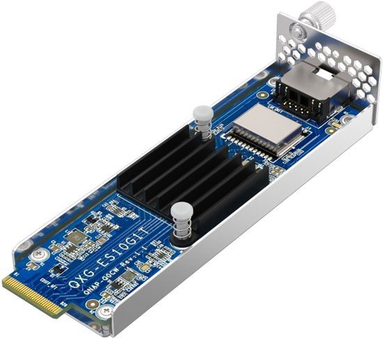 QNAP QXG-ES10G1T SFP module Blauw;Roestvrijstaal