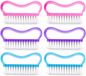 Shoppartners Bv Brosse à ongles - 2x pièces - plastique - 8 cm - mélange de couleurs