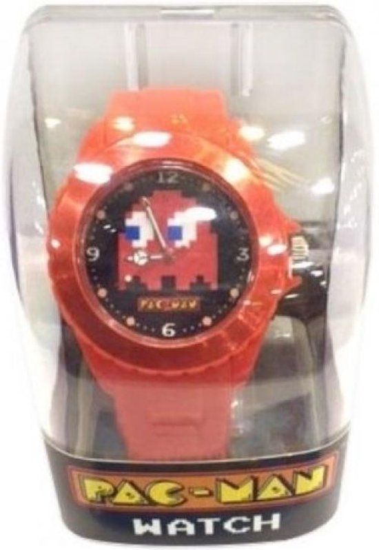 Pac-Man Watch - Red - Unisex - Rubber Strap - Analog - 5 ATM