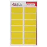 Blick Blik Blik etiketten (25 x 50 mm, voordeelverpakking) 320 stuks geel