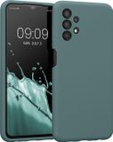 kwmobile telefoonhoesje geschikt voor Samsung Galaxy A13 4G - TPU backcover met siliconen coating - Smartphone case in blauwgroen