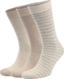 Suitable Sokken 3-Pack Print Ecru - Maat 42-46 - Heren - Halfhoge sokken