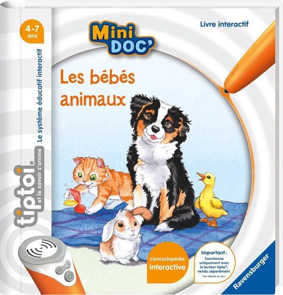 Ravensburger interactief boek Tiptoi Mini Doc Baby dieren