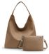 Grand sac cabas en polyuréthane imitation cuir pour femmes