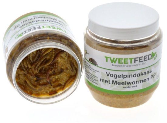 Wielink Tweetfeed Vogelpindakaas Meelwormen 350 gram PP Per stuk