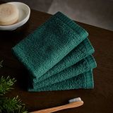 Catherine Lansfield Sneldrogende Katoenen Gezichtsdoek 4 Pack Forest Green