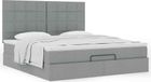 Maison Exclusive - Cadre de lit ottoman avec matelas, gris clair, 160x200 cm, textile