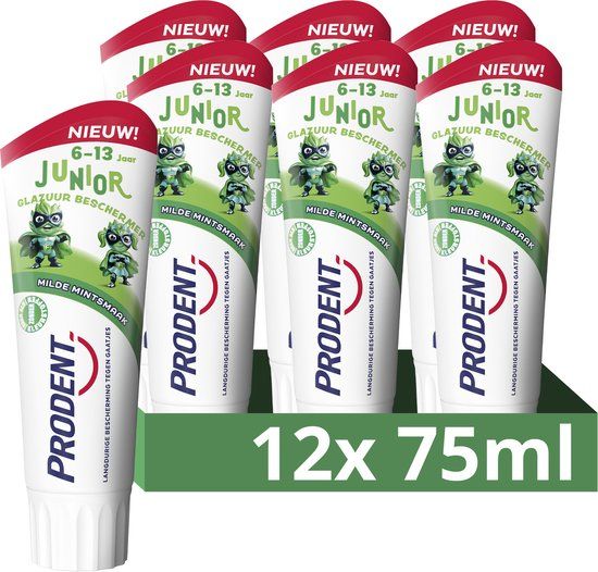 Prodent Junior 6+ Tandpasta - Glazuur Beschermer - 12 x 75 ml