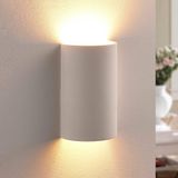 Lindby Wandlamp Colja - 1 Licht - Gips - Wit - H: 16 cm - G9