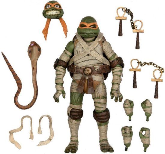 Neca Universal Monsters vs TMNT Michelangelo As Mummy Ult 7 Action Figure - Multi