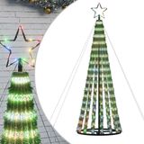 VidaXL LED-kerstboom 275 LEDs Kleurrijk 180 cm