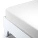 Caleffi 20190 flanellen hoeslaken, effen, voor tweepersoonsbed, wit