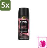 Axe Fine Fragrance Collection Cocoa Velvet Deodorant Bodyspray - 150 ml - 5 Stuks
