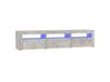 Meuble TV LED Bois Gris Béton 180x35x40 cm