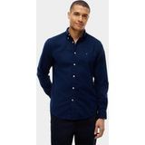 Tommy Hilfiger Heren Lange Mouwen Shirt Katoen Elastaan Blauw S
