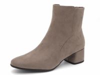 MARCO TOZZI Elegante enkellaarsjes voor dames met hak en ritssluiting, steen, 37 EU