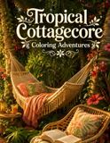 Tropical Cottagecore Coloring Adventures: Dot-to-Dot Tracing, Color Guides & Botanical Line Art for Teens & Beginners — Cozy Island Escape Activity Book