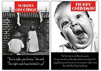 Kerstkaarten Multi-pack, 10 grappige kaarten, 2 ontwerpen