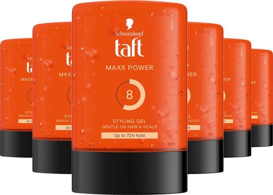 Taft MAXX Power Gel - 6 x 300ml - Strong Hold