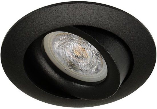 Philips LED inbouwspot Stan - Rond Zwart - Extra Warm Wit - Dimbaar - 5W