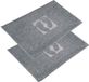 OG-ER Set de tapis de bain 2 pièces, tapis de douche en tissu éponge, tapis de douche et tapis de bain lavables, 600 g/m² & 100% coton, absorbant & séchage rapide, 50 x 70 anthracite