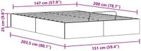 vidaXL - Bedframe - Ottoman - met - opbergruimte - Waskleur - Bruin - 150 x 200 cm