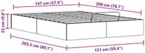 vidaXL - Bedframe - Ottoman - met - opbergruimte - Waskleur - Bruin - 150 x 200 cm