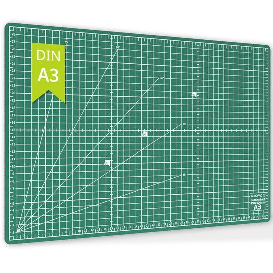 ACROPAQ Snijmat - A3 - Groen - Zelf-herstellend - 45 x 30 cm