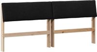 vidaXL - Gestoffeerd hoofdbord - Zwart - 180 cm - Massief grenenhout