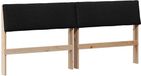 vidaXL - Gestoffeerd hoofdbord - Zwart - 180 cm - Massief grenenhout