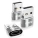 Ediesi, USB C Adapter, Pack 3, voor snel opladen en gegevenssynchronisatie, Compatibel met iPhone 15/14/13, iPad, Galaxy, CarPlay, AirPods (Zilver)