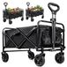 StarTech Opvouwbare campingkar - 75 liter inhoud - Verstelbare handgreep - 360° draaiende wielen - Drankhouder - Gemaakt van nylon