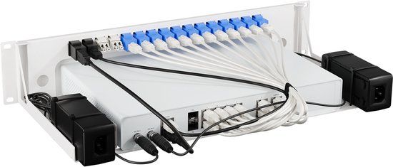 Rackmount.IT RM-SR-T16 - Montagekit voor netwerkapparaat - monteerbaar aan rek - signaalwit - 2U - 19"