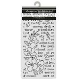 Stamperia Thick Stencil for Scrapbooks, Albums, Cards, Bullet Journals, and More, Flexible Material, Easy to Clean, Perfect for Crafts and Gifting (Secret Diary, Butterfly and Flower)