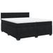 vidaXL Boxspringbed met matras, fluweel, zwart, 160x200 cm