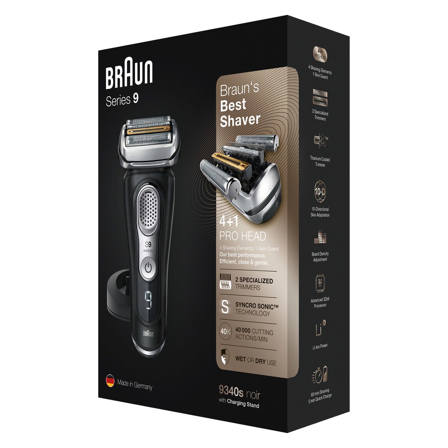 Braun Series 9 9340s Elektrisch Scheerapparaat | Zwart