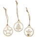 Creativ Company 54464 Kerstornament Kerstboomversiering Multiplex Hout 24 stuk(s)