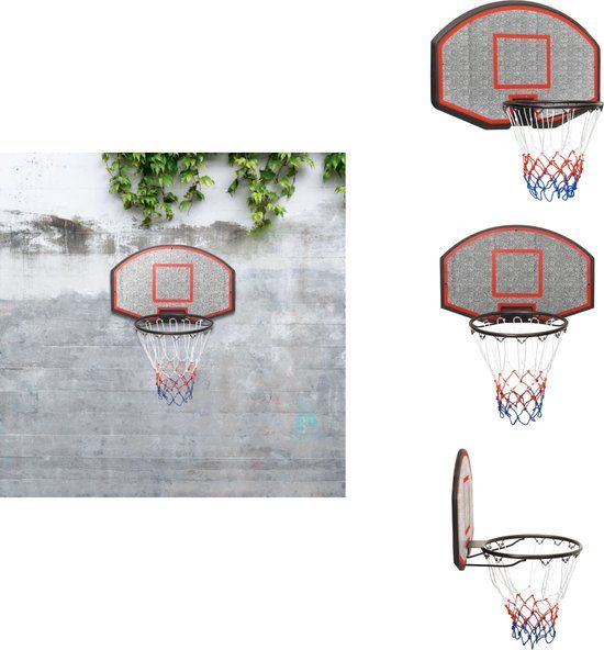 vidaXL Basketbalbord - 71x45x2 cm - Polyetheen - Zwart