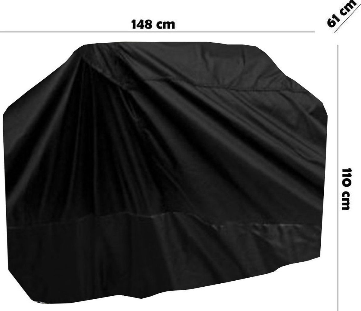 Maxxcovers BBQ Hoes - Buitenkeuken - 148 X 61 X 110 cm - Waterdicht - Zwart - O.a. Weber / Boretti / Campingaz