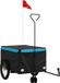 vidaXL Fietstrailer 45 kg IJzer Zwart en Blauw