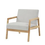 BAÏTA BONIFACIO fauteuil in lichtgrijze stof