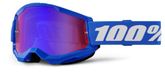 100% Masque Strata 2 bleu écran rouge/bleu miroir