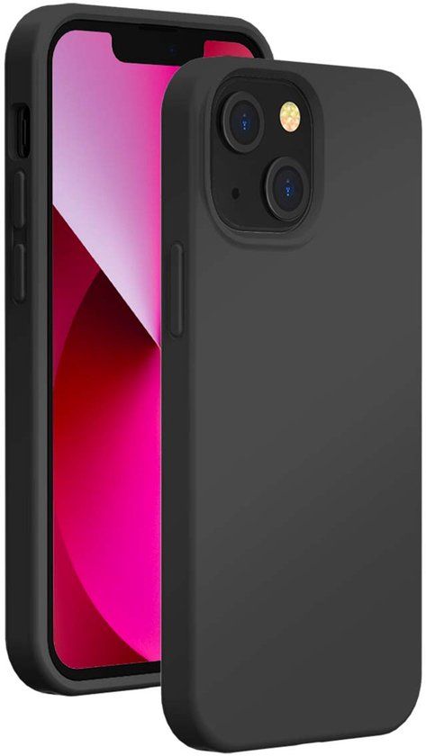 Bigben Connected Hard Case - Achterzijde behuizing voor mobiele telefoon - soft touch silicone - zwart - voor Apple iPhone 13