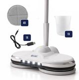 BluMill Elektrische Dweil - Oplaadbare Dweil en Mop - Vloerwisser - Draadloos - Dweilsysteem met 4 Wasbare Pads, Maatbeker en Oplaadkabel