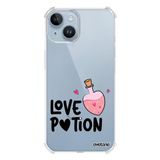 Evetane - Siliconen beschermhoes compatibel met iPhone 14, zachte en versterkte bescherming, schokbestendige hoeken, dun en transparant, achterkant van Love Potion
