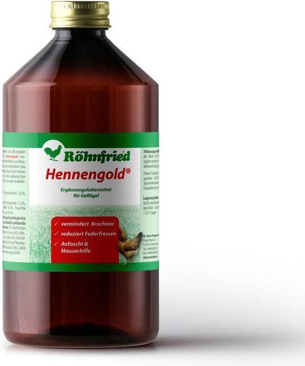 Röhnfried Hennengold voersupplement voor pluimvee 1000ml